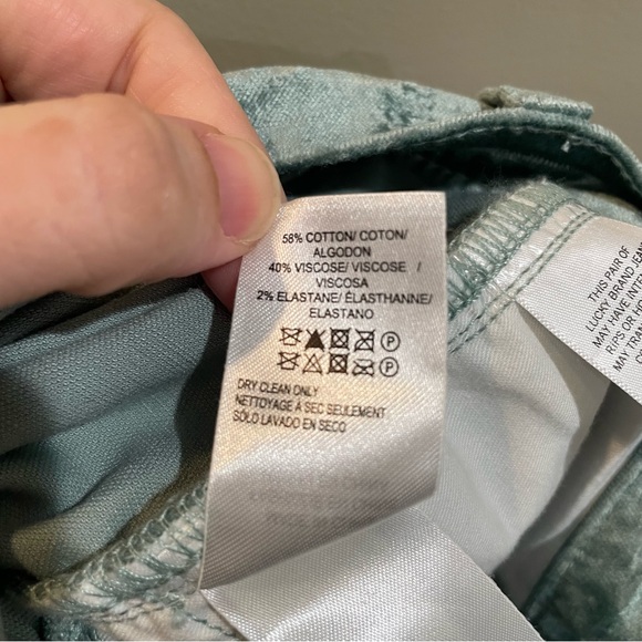 Lucky Brand Mid Rise Ava Skinny Velvet Jean Antartica Size 26/2 - Picture 10 of 11